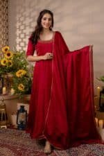 Maroon Mehfil Suit Set