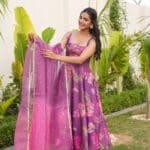 Purple Phool Suit Set