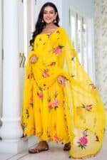 Yellow Handpainted Suit Set - Image 5