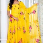 Yellow Handpainted Suit Set