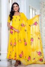 Yellow Handpainted Suit Set