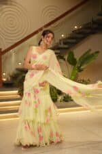 Mint Pre-Drapped Saree - Image 2