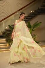 Mint Pre-Drapped Saree - Image 6