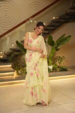 Mint Pre-Drapped Saree - Image 4