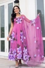 Mauve Handpainted Suit Set