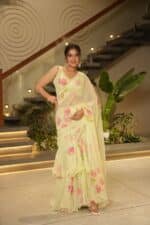 Mint Pre-Drapped Saree - Image 3