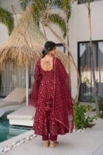 Zareen Maroon Suit Set - Image 5