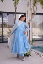 Aabha Sky Gotta Suit Set - Image 4