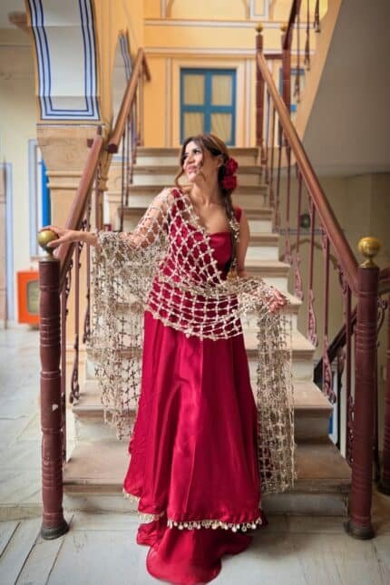 Meher Jaal Dupatta Suit Set