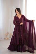 Sitara Wine Suit Set