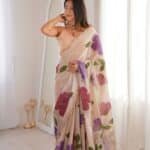 Bloom Aura Handpainted Saree