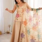 Diya Gold Sharara Set