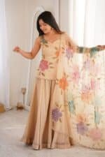 Diya Gold Sharara Set