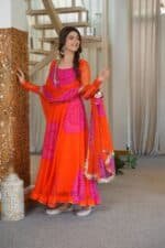 Kesariya Chunari Suit Set - Image 8